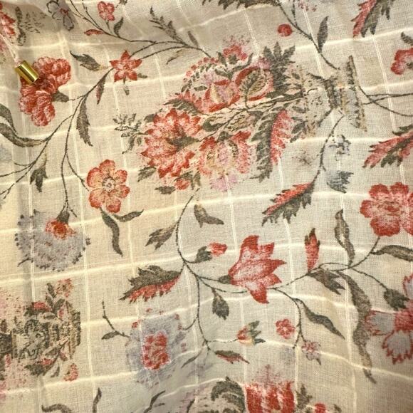 Free People XL Ethereal Oasis Printed Midi Dress Ivory Bohemian Cottage - Picture 13 of 14